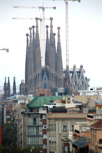Sagrada Familia from Casa Mila